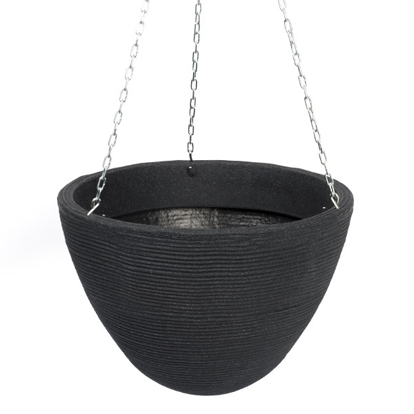 Gardalux Hangende bloempot | Gardalux | Ø 33 cm (Kunststof, Binnen/buiten, Antraciet) Y54192820 K170103402 - 1