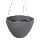 Hangende bloempot | Gardalux | Ø 33 cm (Kunststof, Binnen/buiten, Grijs)