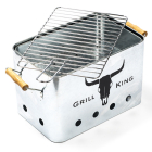 Houtskool BBQ | Gardalux | 32 x 21 x 21 cm (Zilver)