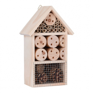 Gardalux Insectenhotel | Gardalux | 3 kamers | Huis Hout (Solitaire bijen, torren en oorwormen) VH2000130 K170116338 - 