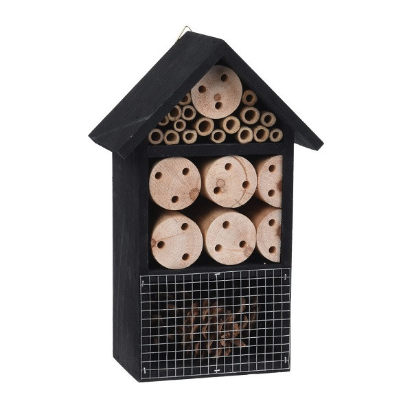 Gardalux Insectenhotel | Gardalux | 3 kamers | Huis Zwart (Solitaire bijen, torren en oorwormen) VH2000600 K170116398 - 1