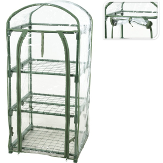Gardalux Kweekkas | 50 x 45 x 105 centimeter (3 lagen, Foliekas, Roldeur, Ritssluiting, Doorzichtig) CE6500310 K170105390 - 2