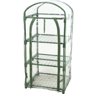 Gardalux Kweekkas | 50 x 45 x 105 centimeter (3 lagen, Foliekas, Roldeur, Ritssluiting, Doorzichtig) CE6500310 K170105390 - 1