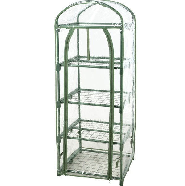 Gardalux Kweekkas | 50 x 45 x 130 centimeter (4 lagen, Foliekas, Roldeur, Ritssluiting, Doorzichtig) CE7000150 K170105391 - 1