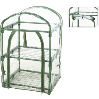 Gardalux Kweekkas | 50 x 45 x 84 centimeter (2 lagen, Foliekas, Roldeur, Ritssluiting, Doorzichtig) CE6500300 K170105389 - 2