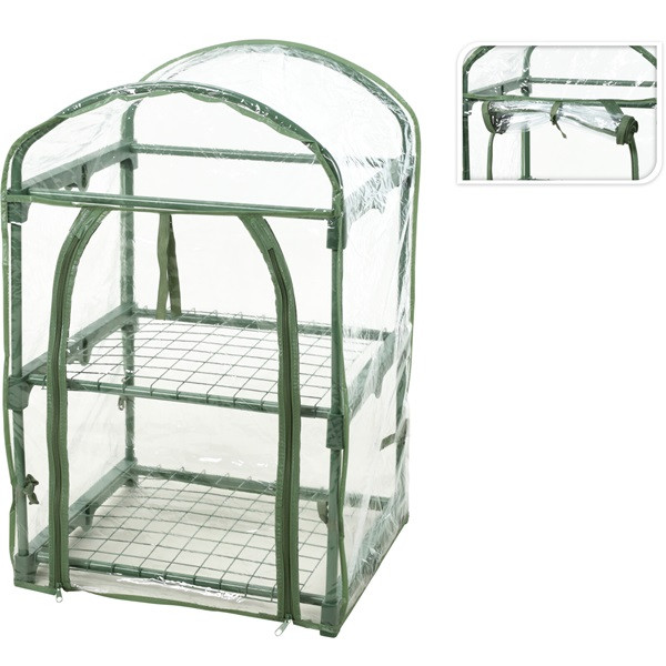 Gardalux Kweekkas | Gardalux | 50 x 45 x 84 centimeter (2 lagen, Foliekas, Roldeur, Ritssluiting, Doorzichtig) CE6500300 K170105389 - 2