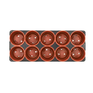 Gardalux Kweekpotjes | Gardalux | 10 stuks (Tray, Rond, 5 x Ø 6 cm per potje) CY8002180 K170105381 - 3
