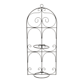 Gardalux Muurhaak | Gardalux | 29 x 79 centimeter (Voor 2 bloempotten, Metaal, Zwart) 138000250 K170105351