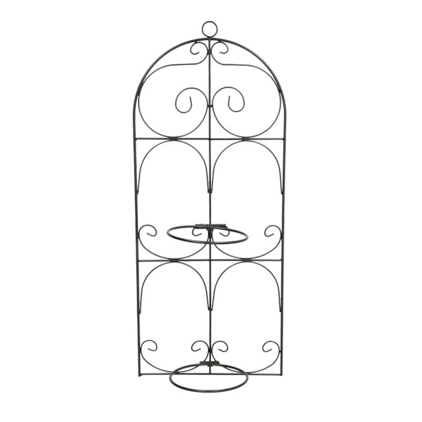 Gardalux Muurhaak | Gardalux | 29 x 79 cm (Voor 2 bloempotten, Metaal, Zwart) 138000250 K170105351 - 1