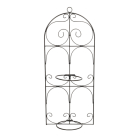 Gardalux Muurhaak | Gardalux | 29 x 79 cm (Voor 2 bloempotten, Metaal, Zwart) 138000250 K170105351 - 1