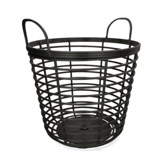 Gardalux Opbergmand | Gardalux | Ø 37 centimeter (Houtlook, Kunststof, Binnen/Buiten, Antraciet) Y89300480 K170105365 - 1