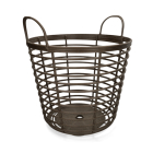 Gardalux Opbergmand | Gardalux | Ø 37 centimeter (Houtlook, Kunststof, Binnen/Buiten, Bruin) Y89300490 K170105364 - 1