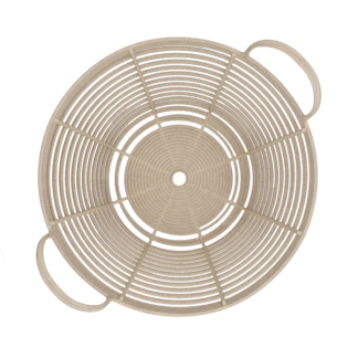 Gardalux Opbergmand | Gardalux | Ø 37 centimeter (Houtlook, Kunststof, Binnen/Buiten, Crème) Y89300470 K170105366 - 2