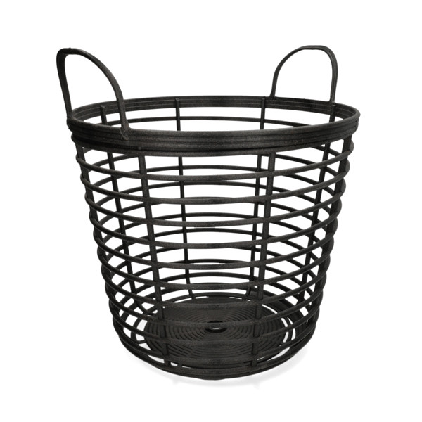 Gardalux Opbergmand | Gardalux | Ø 37 cm (Houtlook, Kunststof, Binnen/Buiten, Antraciet) Y89300480 K170105365 - 1
