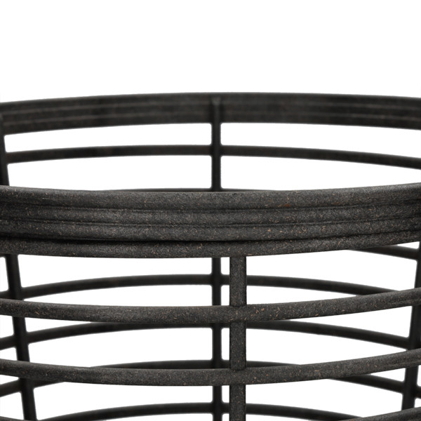 Gardalux Opbergmand | Gardalux | Ø 37 cm (Houtlook, Kunststof, Binnen/Buiten, Antraciet) Y89300480 K170105365 - 3