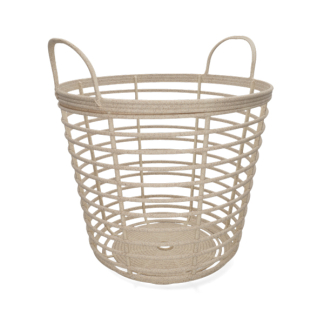 Gardalux Opbergmand | Gardalux | Ø 37 cm (Houtlook, Kunststof, Binnen/Buiten, Crème) Y89300470 K170105366