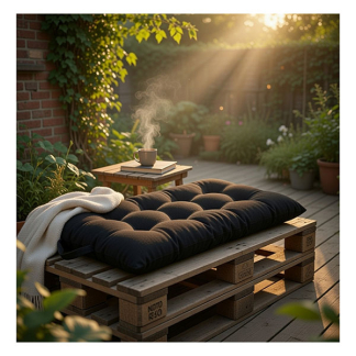 Gardalux Pallet kussen | Gardalux | 120 x 40 cm (Katoen, Grijs) A35993540 K170104998 - 2