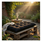 Gardalux Pallet kussen | Gardalux | 120 x 40 cm (Katoen, Grijs) A35993540 K170104998 - 2