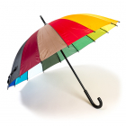 Paraplu | Ø 52.5 cm (Krom handvat, Regenboog)