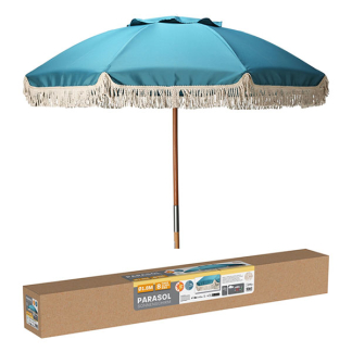 Gardalux Parasol | Gardalux | Ø 180 x 118 cm (Blauw, Rond, Hout) FE5000170 K170105265 - 3