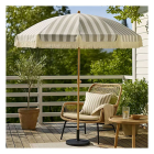 Gardalux Parasol | Gardalux | Ø 183 x 200 cm (Taupe/wit, Kantelbaar, UPF 30+) X11000820 K170105974 - 2