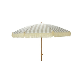 Gardalux Parasol | Gardalux | Ø 183 x 200 cm (Taupe/wit, Kantelbaar, UPF 30+) X11000820 K170105974