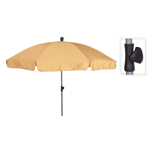 Gardalux Parasol | Gardalux | Ø 200 x 185 cm (Okergeel, Kantelbaar, Rond) DV8100760 K170105258 - 2