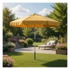 Gardalux Parasol | Gardalux | Ø 200 x 185 cm (Okergeel, Kantelbaar, Rond) DV8100760 K170105258 - 3