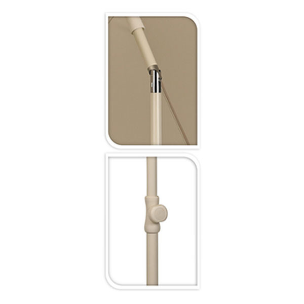 Gardalux Parasol | Gardalux | Ø 220 x 190 cm (Beige, Kantelbaar, Rond) X11000900 K170105260 - 3