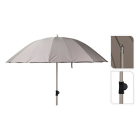 Parasol | Gardalux | Ø 220 x 190 cm (Grijs, Kantelbaar, Rond)