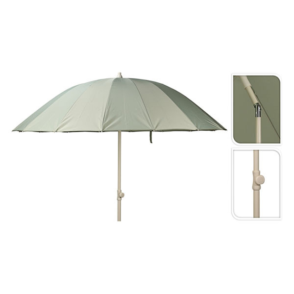 Gardalux Parasol | Gardalux | Ø 220 x 190 cm (Groen, Kantelbaar, Rond) X11000910 K170105261 - 1