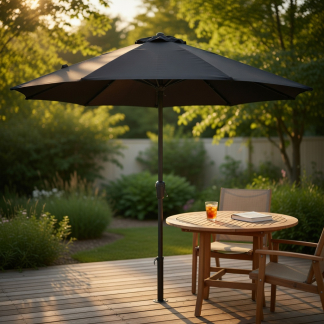 Gardalux Parasol | Gardalux | Ø 230 x 220 cm (Donkergrijs) X15000020 K170105977 - 2