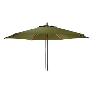 Gardalux Parasol | Gardalux | Ø 250 x 220 cm (Groen, Rond, Hout, UV 30+) FE5000120 K170105267
