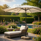 Gardalux Parasol | Gardalux | Ø 270 cm (Crème, Half) FE9000010 K170105961 - 3