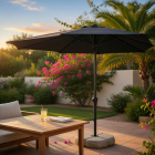 Gardalux Parasol | Gardalux | Ø 270 cm (Donkergrijs, Half) FE9000030 K170105963 - 3