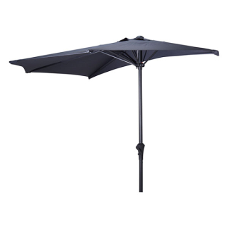 Gardalux Parasol | Gardalux | Ø 270 cm (Donkergrijs, Half) FE9000030 K170105963 - 2