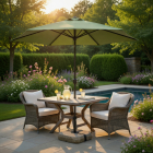 Gardalux Parasol | Gardalux | Ø 300 x 248 cm (Groen, Rond, UPF 30+) FD4200670 K170105958 - 3
