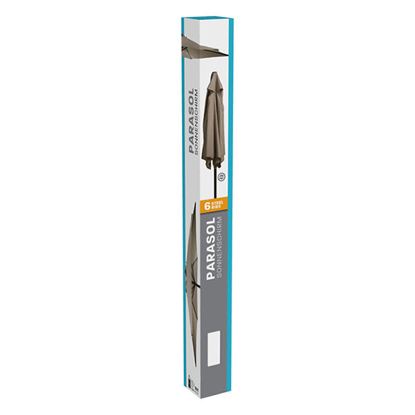 Gardalux Parasol | Gardalux | Ø 300 x 248 cm (Taupe, Rond, UPF 30+) FD4200610 K170105953 - 5