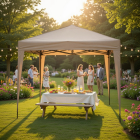 Gardalux Partytent | Gardalux | 295 x 295 x 250 cm (Taupe, Polyester, UPF 30+) FE7000400 K170105910 - 3