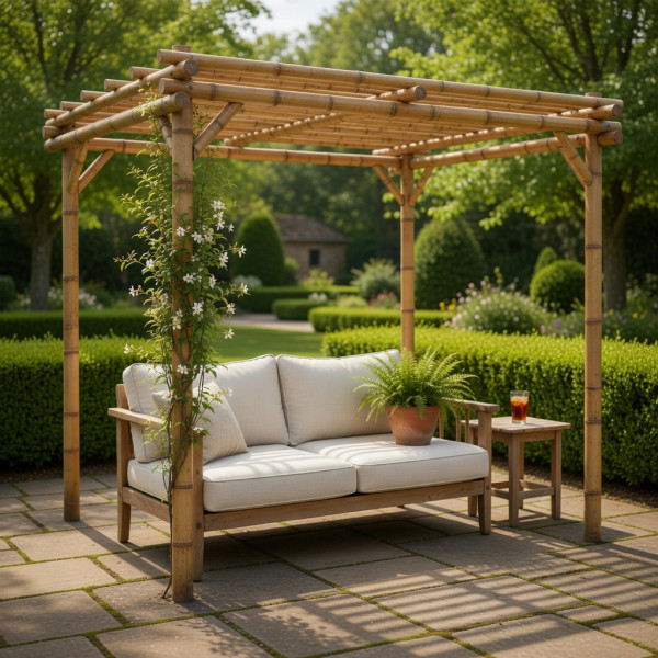Gardalux Pergola | Gardalux | 170 x 170 x 220 cm (Bamboe) VM4000220 K170105983 - 2