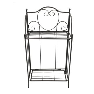 Gardalux Plantenrek | Gardalux | 34 x 18 x 65 centimeter (Opvouwbaar, Metaal, Zwart) 138000260 K170105352 - 2