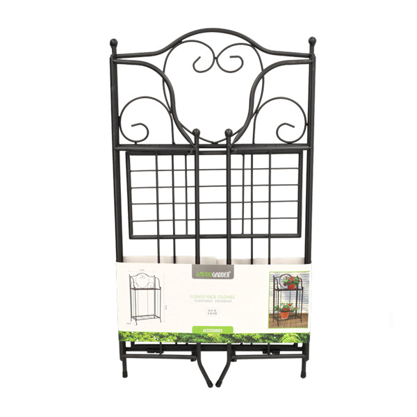 Gardalux Plantenrek | Gardalux | 34 x 18 x 65 cm (Opvouwbaar, Metaal, Zwart) 138000260 K170105352 - 5