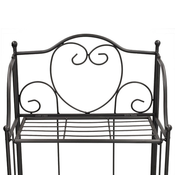 Gardalux Plantenrek | Gardalux | 34 x 18 x 65 cm (Opvouwbaar, Metaal, Zwart) 138000260 K170105352 - 3