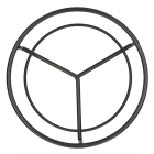 Gardalux Plantenstandaard | Gardalux | Ø 37 x 41 centimeter (Metaal, Binnen/Buiten, Zwart) X99001260 K170105354 - 4