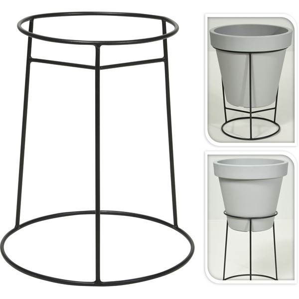 Gardalux Plantenstandaard | Gardalux | Ø 37 x 41 cm (Metaal, Zwart) X99001260 K170105354 - 5