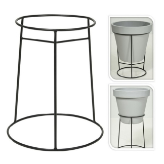 Gardalux Plantenstandaard | Gardalux | Ø 45 x 53 centimeter (Metaal, Binnen/Buiten, Zwart) X99001270 K170105353 - 5