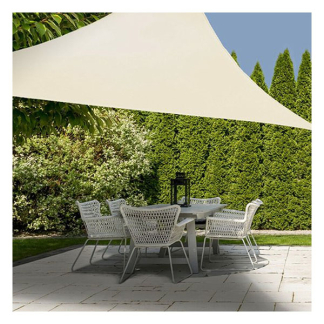 Gardalux Schaduwdoek driehoek | Gardalux | 3.6 x 3.6 x 3.6 meter (UPF 50+, Waterafstotend, Crème) C46400600 K170103448 - 2