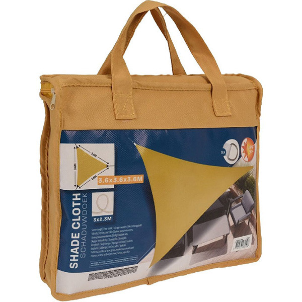 Gardalux Schaduwdoek driehoek | Gardalux | 3.6 x 3.6 x 3.6 meter (UPF 50+, Waterafstotend, Okergeel) C46400650 K170103449 - 1