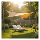 Gardalux Schaduwdoek driehoek | Gardalux | 3.6 x 3.6 x 3.6 meter (UPF 50+, Waterafstotend, Okergeel) C46400650 K170103449 - 2