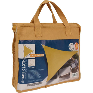 Gardalux Schaduwdoek driehoek | Gardalux | 3.6 x 3.6 x 3.6 meter (Waterafstotend, Okergeel) C46400650 K170103449